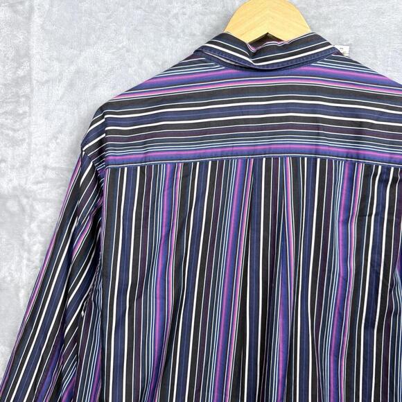 Tommy Bahama Striped 100% Cotton Shirt Men Size LT Colorful Button Up Causal - Picture 6 of 10